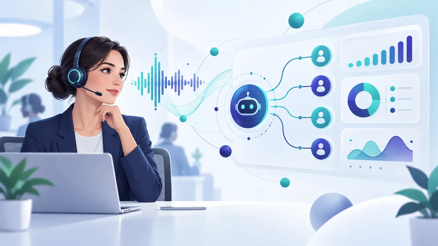 مرکز تماس هوشمند با تحلیل مکالمات